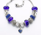 Bracelets - 17KM Vintage Silver Charm Glass Bracelets
