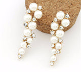 Earrings - Pearl & Rhinestone Earrings
