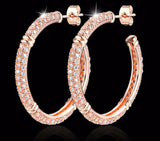 Earrings - Rose Gold Plated Crystal Drop Earrings