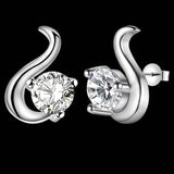Earrings - Silver Swan Stud Earrings