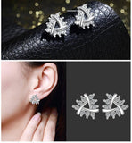 Earrings - Silver Zircon Earring Studs
