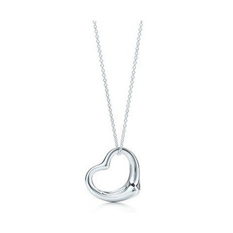 Necklace - Silver Plated Heart Pendant Necklace