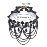 Necklace - Victorian Crystal Tassel Tattoo Chokers