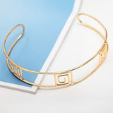 Necklace - WILD & FREE Fashion Gold Plated Open Choker Necklace